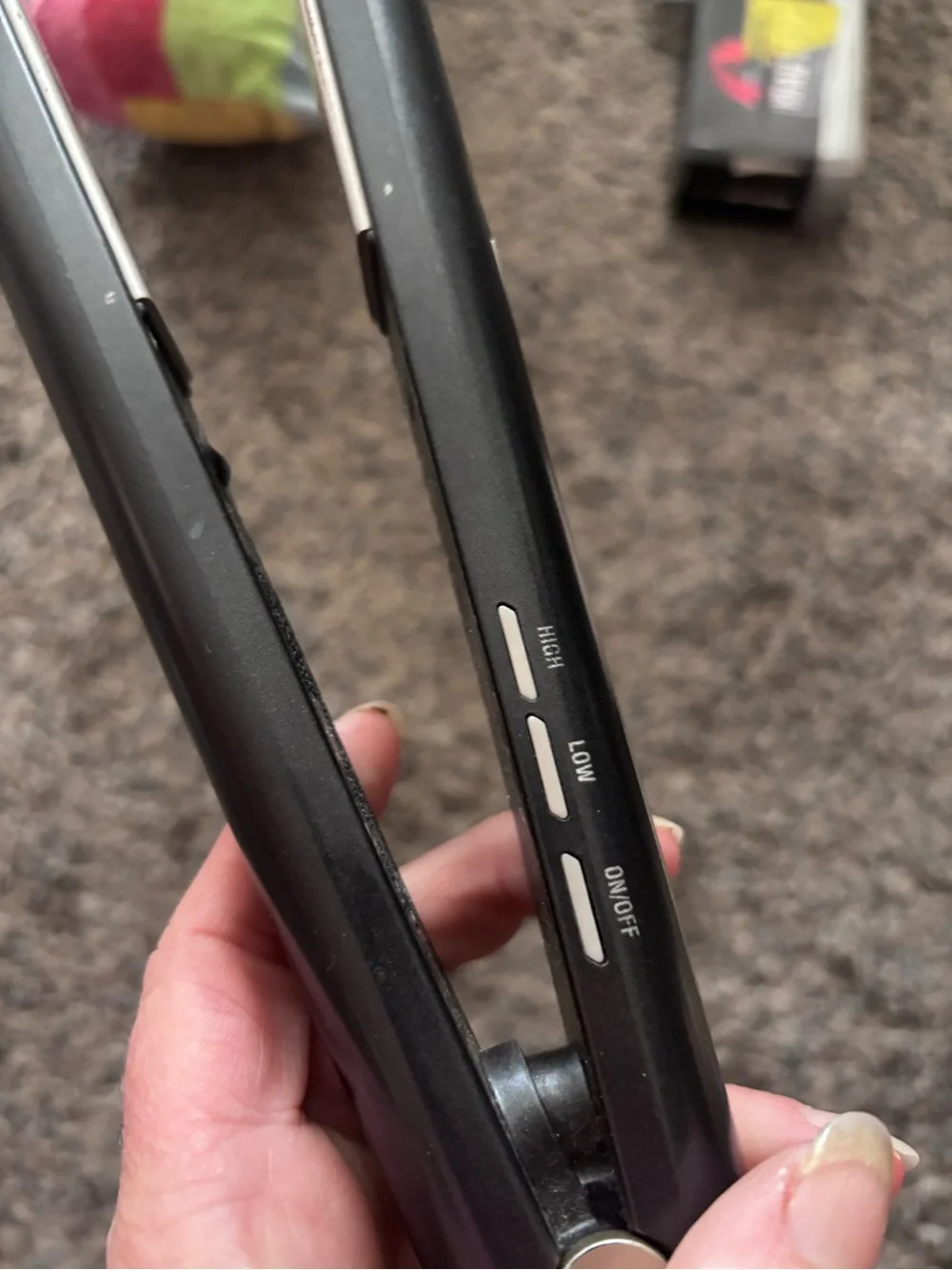 Black Hair Straightener Flat Iron with Long Cord